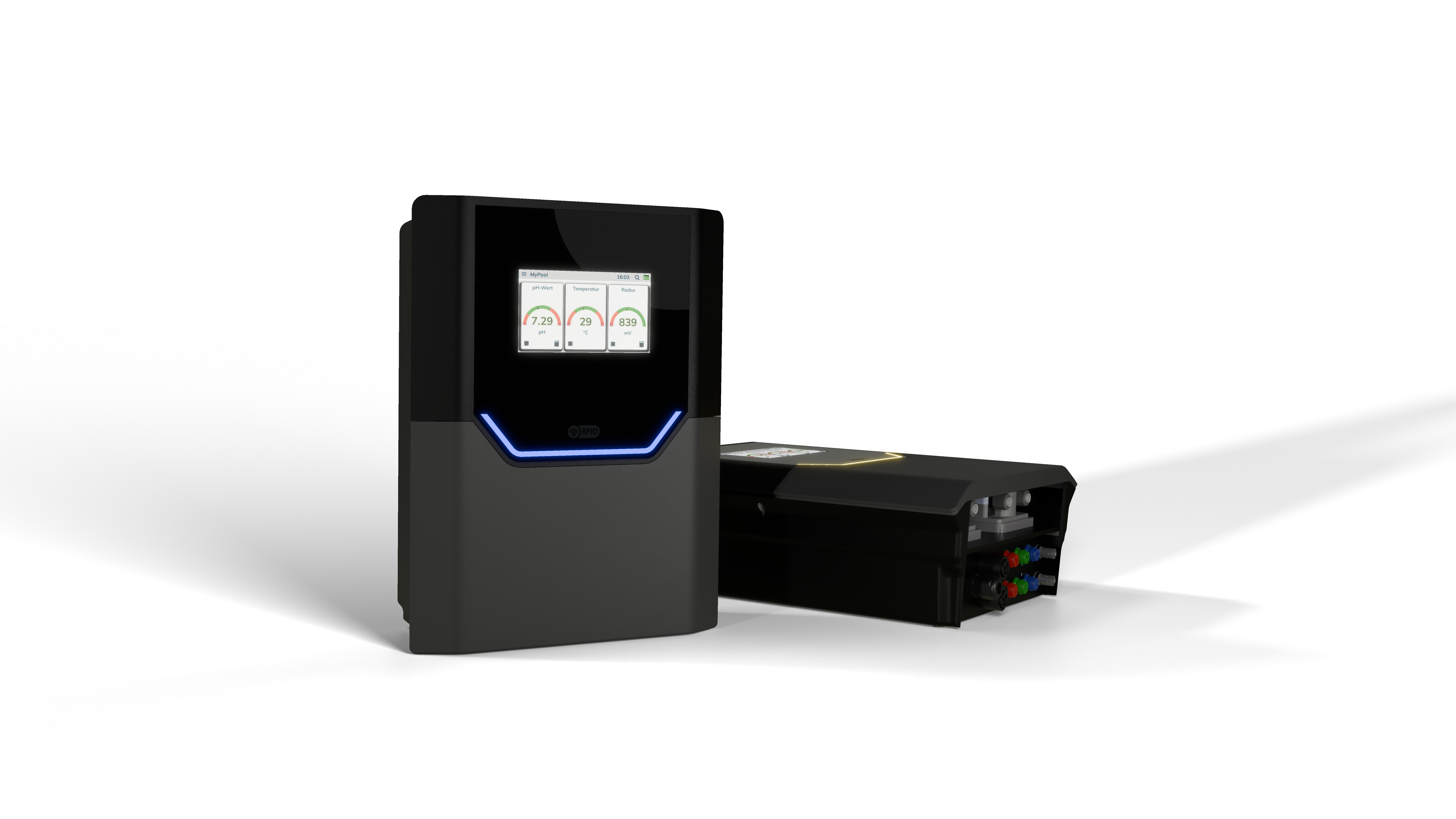 YELLOW POOLCONTROL SET 1 PH, RX MIT 2 DOSIERPUMPEN