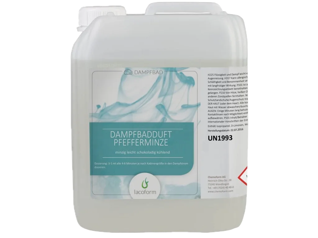 Lacoform, parfum de bain de vapeur Menthe poivrée - 10L
